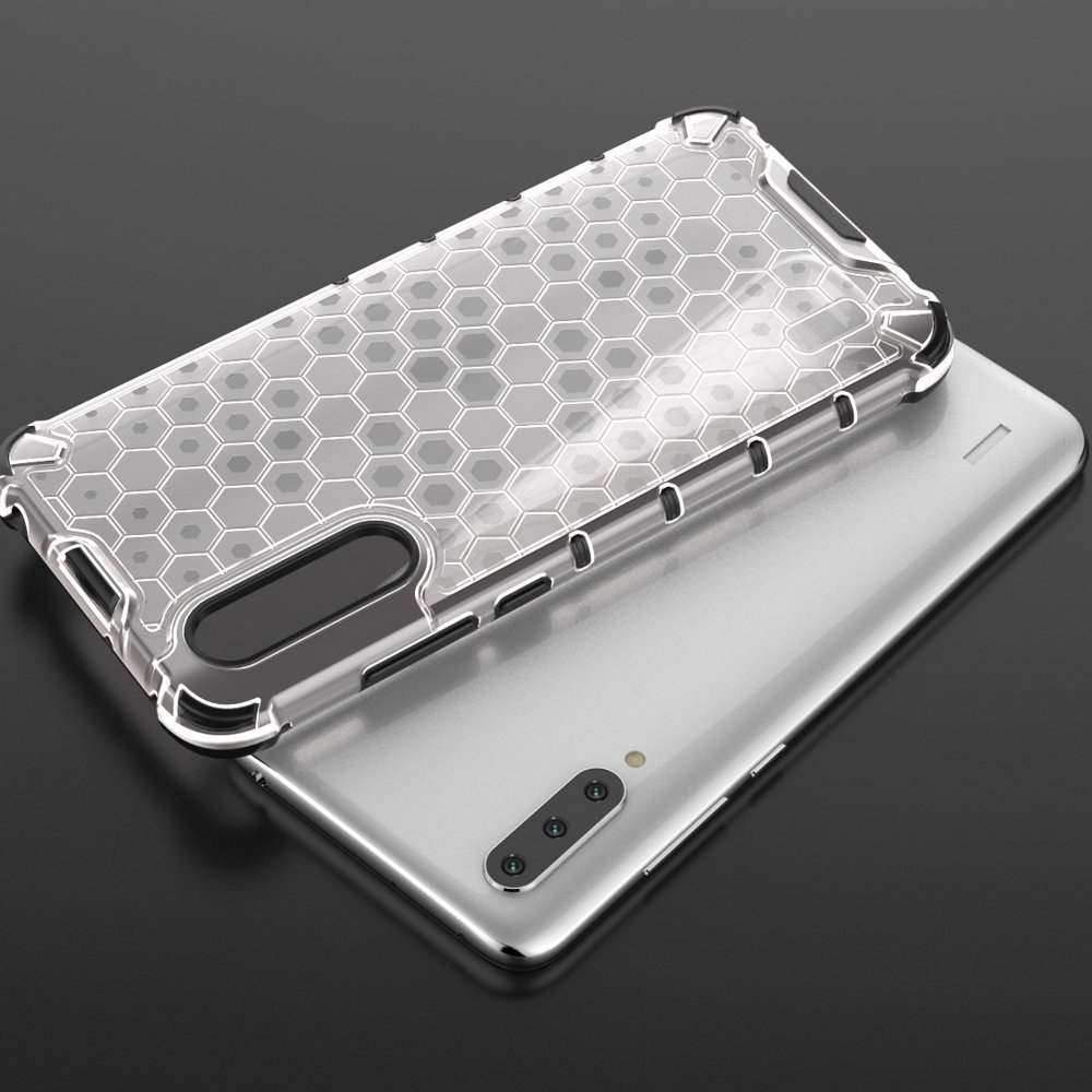 Honeycomb etui pancerny pokrowiec z żelową ramką do Xiaomi Mi A3 przezroczysty