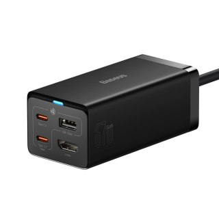 Baseus szybka ładowarka sieciowa GaN5 Pro HUB HDMI 2 x USB-C / USB-A / HDMI 4K 30Hz 1,5m czarna + kabel USB-C - USB-C 100W 40Gb/