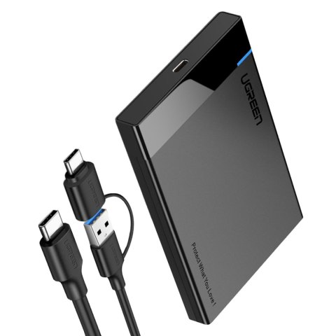 Ugreen adapter obudowa kieszeń na dysk SATA 2.5'' USB C 3.0 czarny (US221)