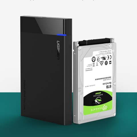 Ugreen adapter obudowa kieszeń na dysk SATA 2.5'' USB C 3.0 czarny (US221)
