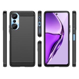 Carbon Case etui do Infinix Hot 20S elastyczny silikonowy karbonowy pokrowiec czarne