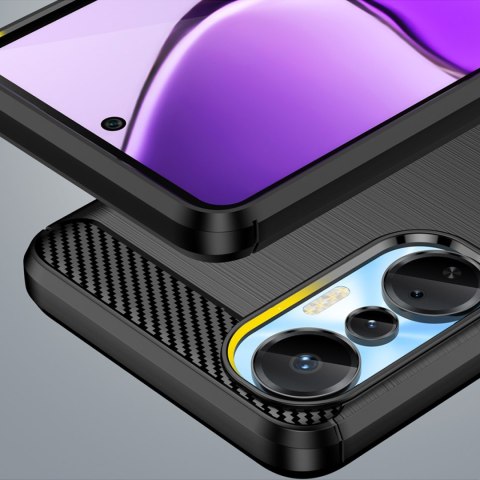 Carbon Case etui do Infinix Hot 20S elastyczny silikonowy karbonowy pokrowiec czarne