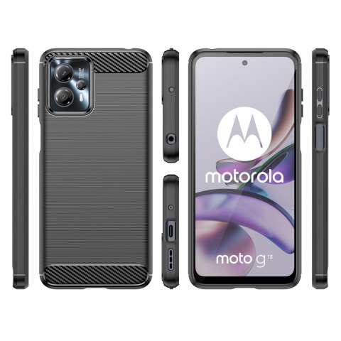 Etui Carbon Case do Motorola Moto G53 / G13 elastyczny czarny