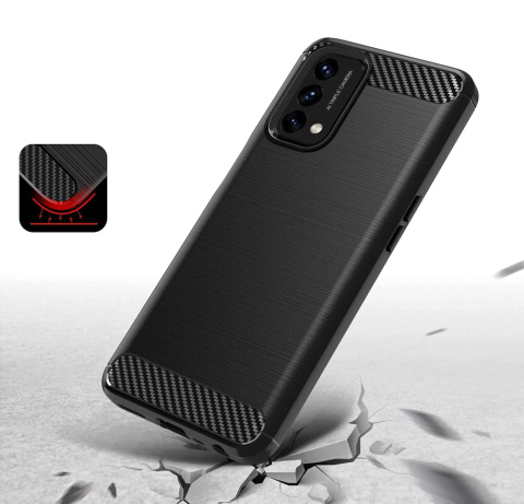 Etui Carbon Case do Oppo A54 5G / A74 5G / A93 5G czarny