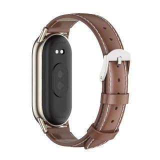 Pasek Leatherfit do Xiaomi Mi Band 8 / 8 NFC Brown