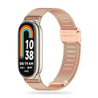 Pasek Milaneseband do Xiaomi Mi Band 8 / 8 NFC Rose Gold