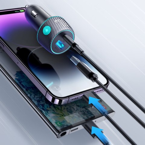 Ładowarka samochodowa 60W USB-C USB-A Joyroom JR-CCN01 | czarna