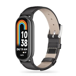 Pasek Leatherfit do Xiaomi Mi Band 8 / 8 NFC Black