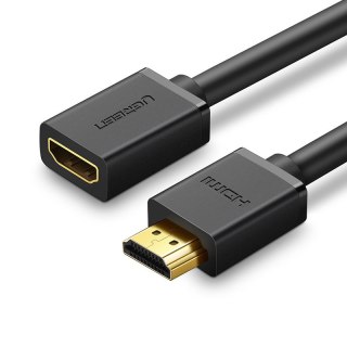 Ugreen kabel przejściówka HDMI (męski) - HDMI (żeński) 2.0 4K 1m czarny (HD107)