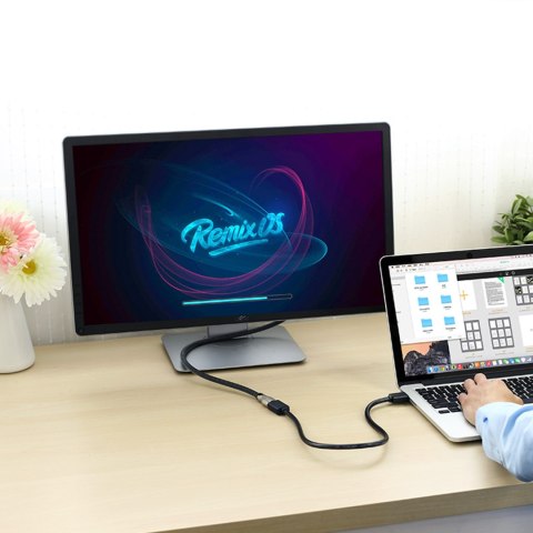 Ugreen kabel przejściówka HDMI (męski) - HDMI (żeński) 2.0 4K 1m czarny (HD107)
