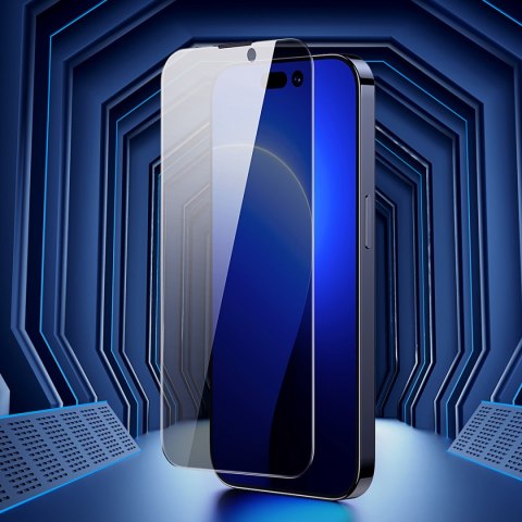 Baseus Privacy szkło hartowane do iPhone 14 Pro na cały ekran 0.4mm prywatyzujące filtr Anti Spy + zestaw montażowy