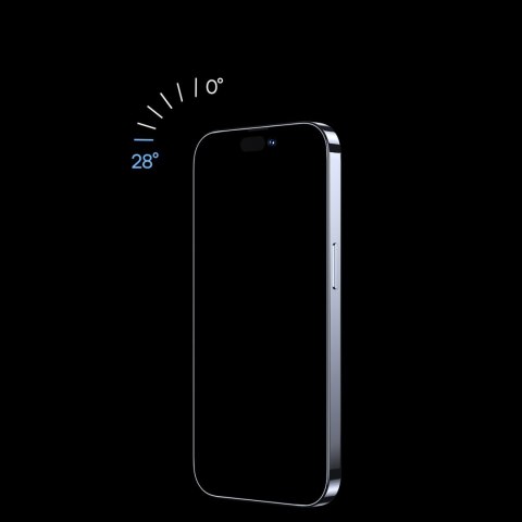 Baseus Privacy szkło hartowane do iPhone 14 Pro na cały ekran 0.4mm prywatyzujące filtr Anti Spy + zestaw montażowy