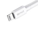 Baseus BMX Mini MFI wytrzymały kabel przewód USB Typ C PD 18W / Lightning 1.2m biały