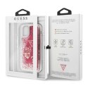 Etui Guess do iPhone 11 Pro raspberry hard case Glitter Hearts