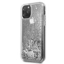 Etui Guess do iPhone 11 Pro srebrny/silver hard case Glitter Hearts