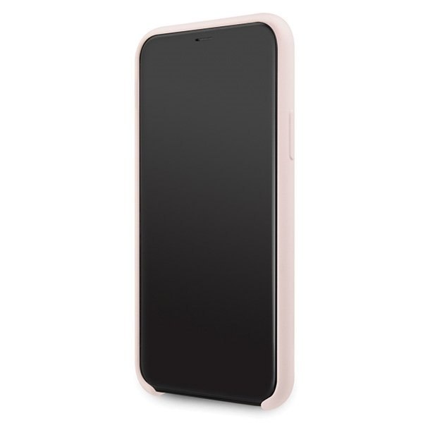 Oryginalne Etui Guess Silicone 4G Tone On Tone do iPhone 11 Pro jasnoróżowy