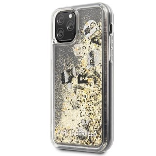 Etui Karl Lagerfeld do iPhone 11 Pro czarno-złoty/black & gold hard case Glitter