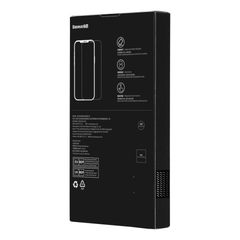 Baseus szkło hartowane do iPhone 14 Pro na cały ekran z osłoną na głośnik 0.3mm + ramka montażowa