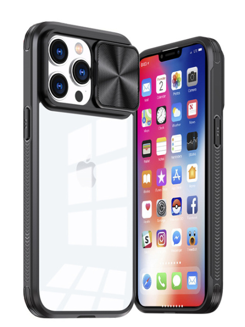 Etui Camslider z Osłoną Aparatu do iPhone 14 Czarny