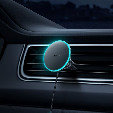 Ładowarka indukcyjna do samochodu MagSafe 15W USB C 25W Baseus CW01 - czarna