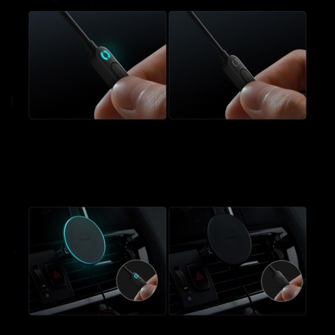 Ładowarka indukcyjna do samochodu MagSafe 15W USB C 25W Baseus CW01 - czarna