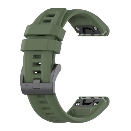 Pasek / opaska do Garmin Fenix 3 / 3HR / 5X / 6X / 6X PRO / 7X / 7X PRO ciemno zielony