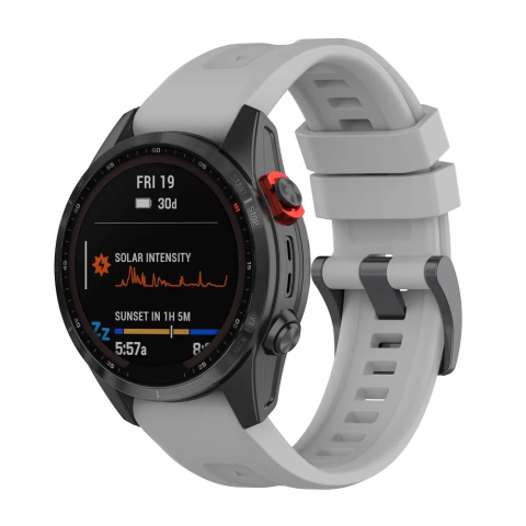 Pasek / opaska do Garmin Fenix 3 / 3HR / 5X / 6X / 6X PRO / 7X / 7X PRO szary