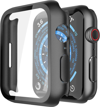 Futerał ze szkłem Braders Flexible do Apple Watch 7 41mm grafitowy