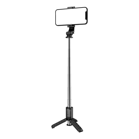 Uchwyt selfie z pilotem na bluetooth tripod Braders czarny