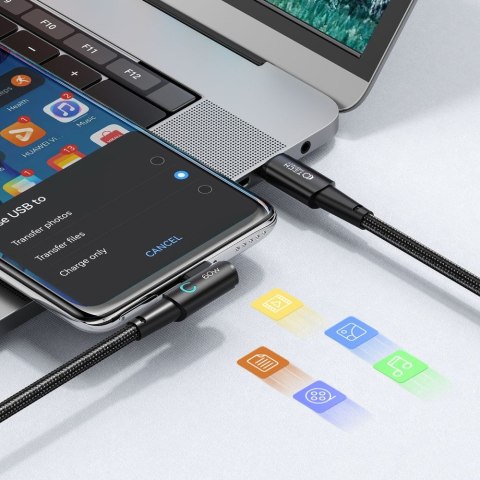 TECH-PROTECT ULTRABOOST "L" TYPE-C CABLE 60W/6A 100CM GREY