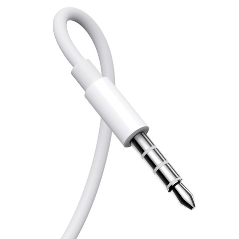 Douszne słuchawki przewodowe mini jack z pilotem sterowania Joyroom JR-EW01 - białe