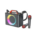 Karaoke bezprzewodowy głośnik + 2x mikrofon LED Jenny (+ BT, TF, USB, AUX)