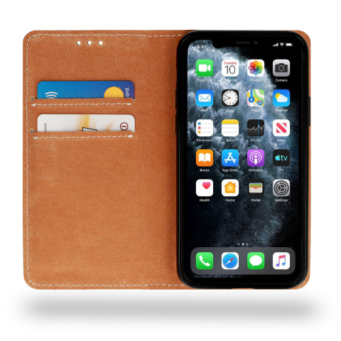 Etui Magnet Case Wallet portfel z klapką + Szkło Płaskie do iPhone 11 Pro Max