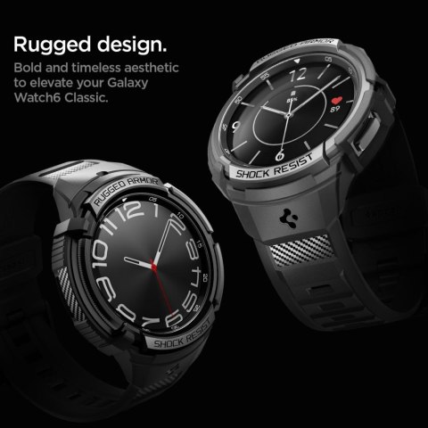 SPIGEN RUGGED ARMOR "PRO" GALAXY WATCH 6 CLASSIC (47 MM) BLACK