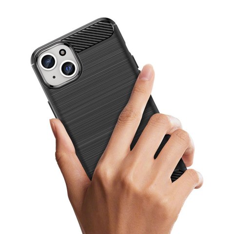 Etui Carbon Case do iPhone 15 Plus elastyczny czarny