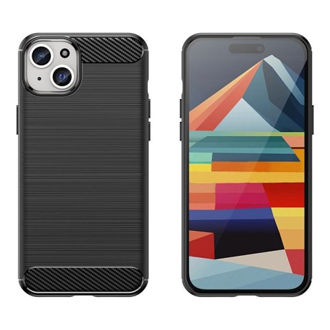 Etui Carbon Case do iPhone 15 Plus elastyczny czarny