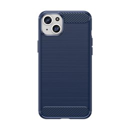 Etui Carbon Case do iPhone 15 Plus elastyczny niebieski