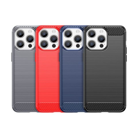 Etui Carbon Case do iPhone 15 Pro elastyczny niebieski