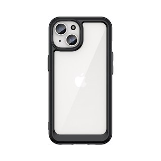 Etui Outer Braders z żelową ramką do iPhone 15 czarne