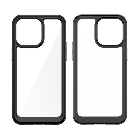 Etui Outer Braders z żelową ramką do iPhone 15 czerwone