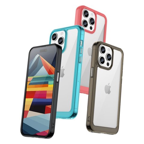 Etui Outer Braders z żelową ramką do iPhone 15 czerwone