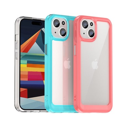 Etui Outer Braders z żelową ramką do iPhone 15 czerwone