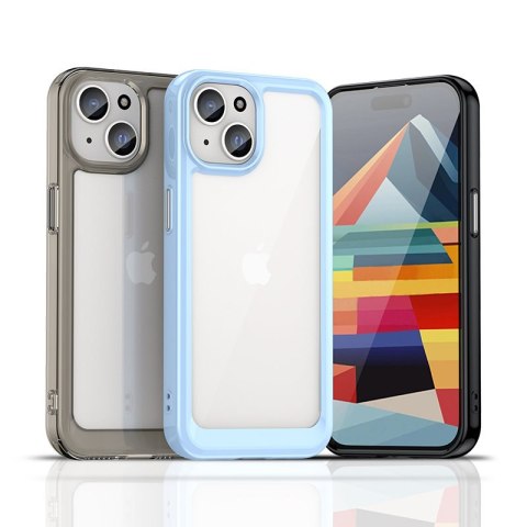 Etui Outer Braders z żelową ramką do iPhone 15 niebieski