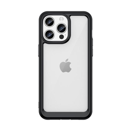 Etui Outer Braders z żelową ramką do iPhone 15 Pro Max czarne