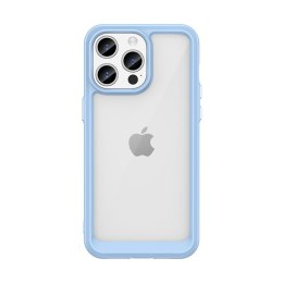 Etui Outer Braders z żelową ramką do iPhone 15 Pro Max niebieskie