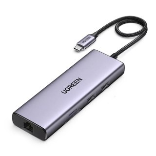 Wielofunkcyjny HUB 5w1 USB-C - HDMI 1.4 / 3 x USB-A / USB-C PD 100W Ugreen CM511 - szary
