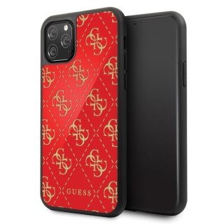 Oryginalne Etui Guess do iPhone 11 Pro czerwony/red hard case Double Layer Glitter