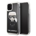 Etui Karl Lagerfeld do iPhone 11 Pro Max czarny/black Iconic Glitter