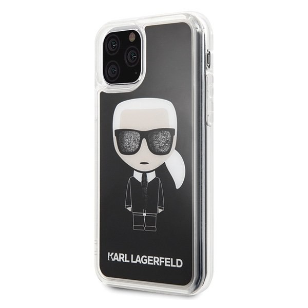 Etui Karl Lagerfeld do iPhone 11 Pro Max czarny/black Iconic Glitter