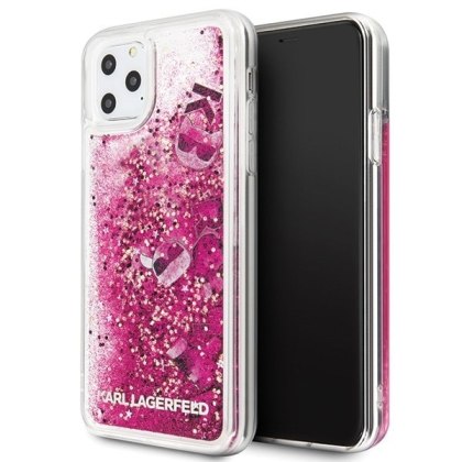 Etui Karl Lagerfeld do iPhone 11 Pro Max różowo-złoty/rosegold hard case Glitter